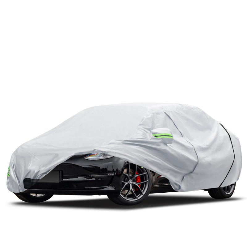 Migaven Car Cover Custom Fit for Model 3 Car Cover 2017-2025, Migaven Waterproof Full Exterior Cover Sun Rain Protection with Door Zipper and Cotton Lining - Image 1